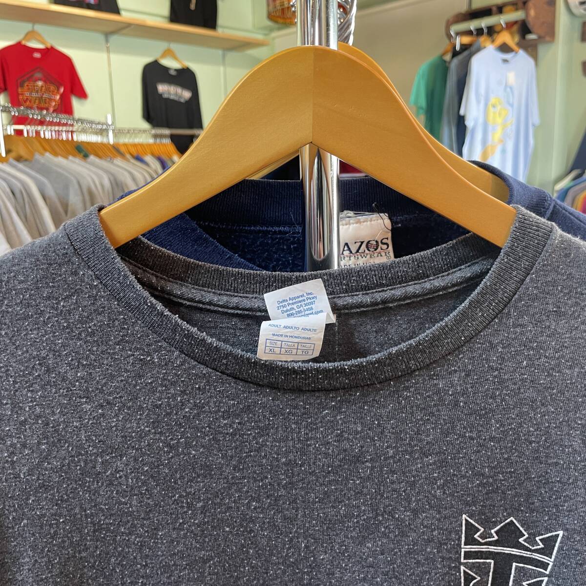 USA 古着 ロイヤルカリビアンインターナショナル 米国船会社 企業系 Tシャツ チャコール クルーネック メンズXL BA2518_画像3