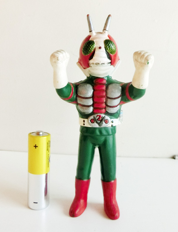 ポピー 仮面ライダーV3 ミニソフビ リペイント 当時物 デストロンドクトルゲースタンダード中屋敷哲也バンダイHG_画像2