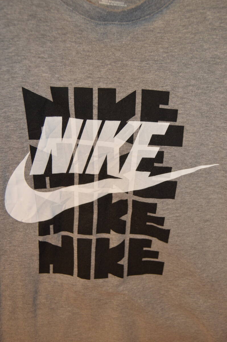■ NIKE ナイキ 4連 ゴツナイキ Tシャツ 灰グレー Lサイズ _画像5