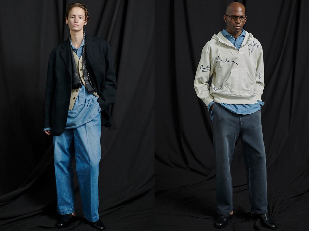 送無 極美品 23SS OLD JOE オールドジョー CAMP COLLAR SHIRTS INDIGO CHAMBRAY 長袖 キャンプカラー プルオーバー シャンブレー シャツ 16_画像4