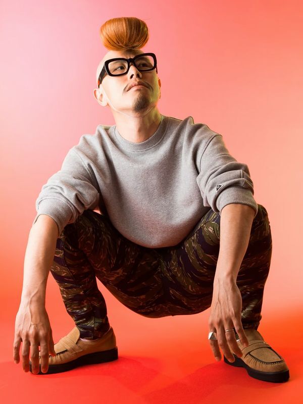 送無 希少 美品 THE Mongolian Choppsss THE モンゴリアンチョップス ボンタンスリム ボンスリ タイガーカモ テーパード スリム パンツ 3 L_画像4