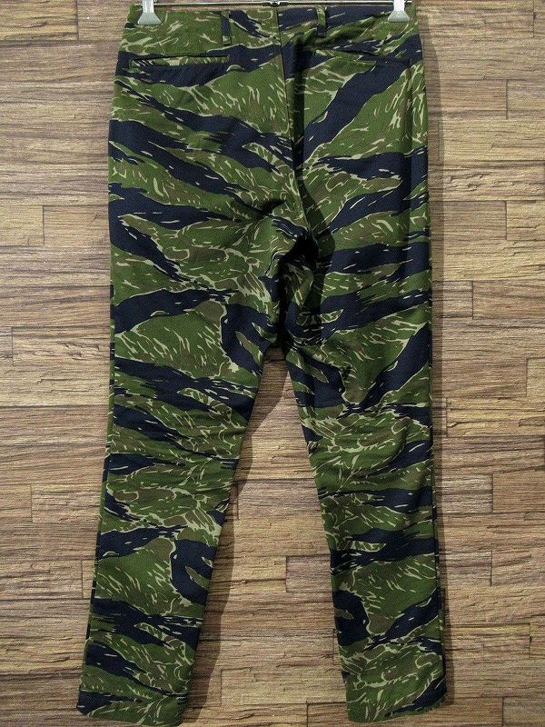 送無 希少 美品 THE Mongolian Choppsss THE モンゴリアンチョップス ボンタンスリム ボンスリ タイガーカモ テーパード スリム パンツ 3 L_画像3