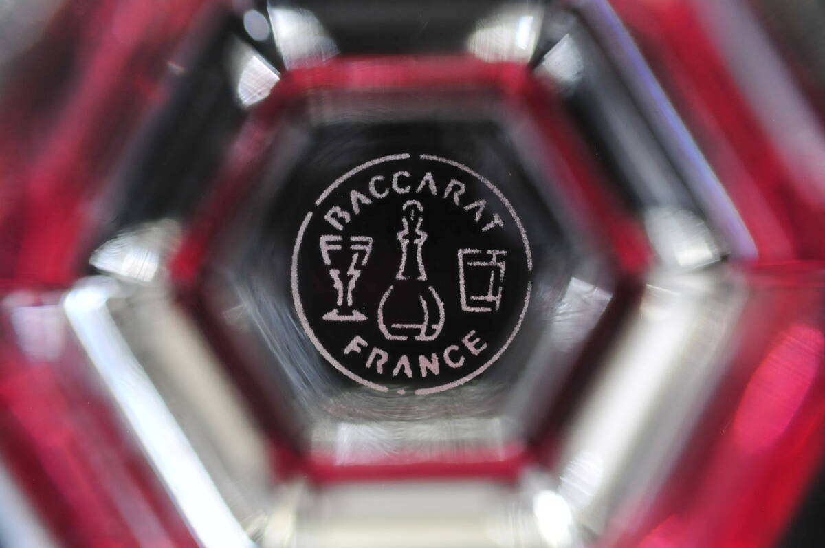 Baccarat バカラ アルクール（レッド） ワイングラス クリスタル 高さ：16㎝ ※箱無し 硝子 ゴブレット 03109018-1