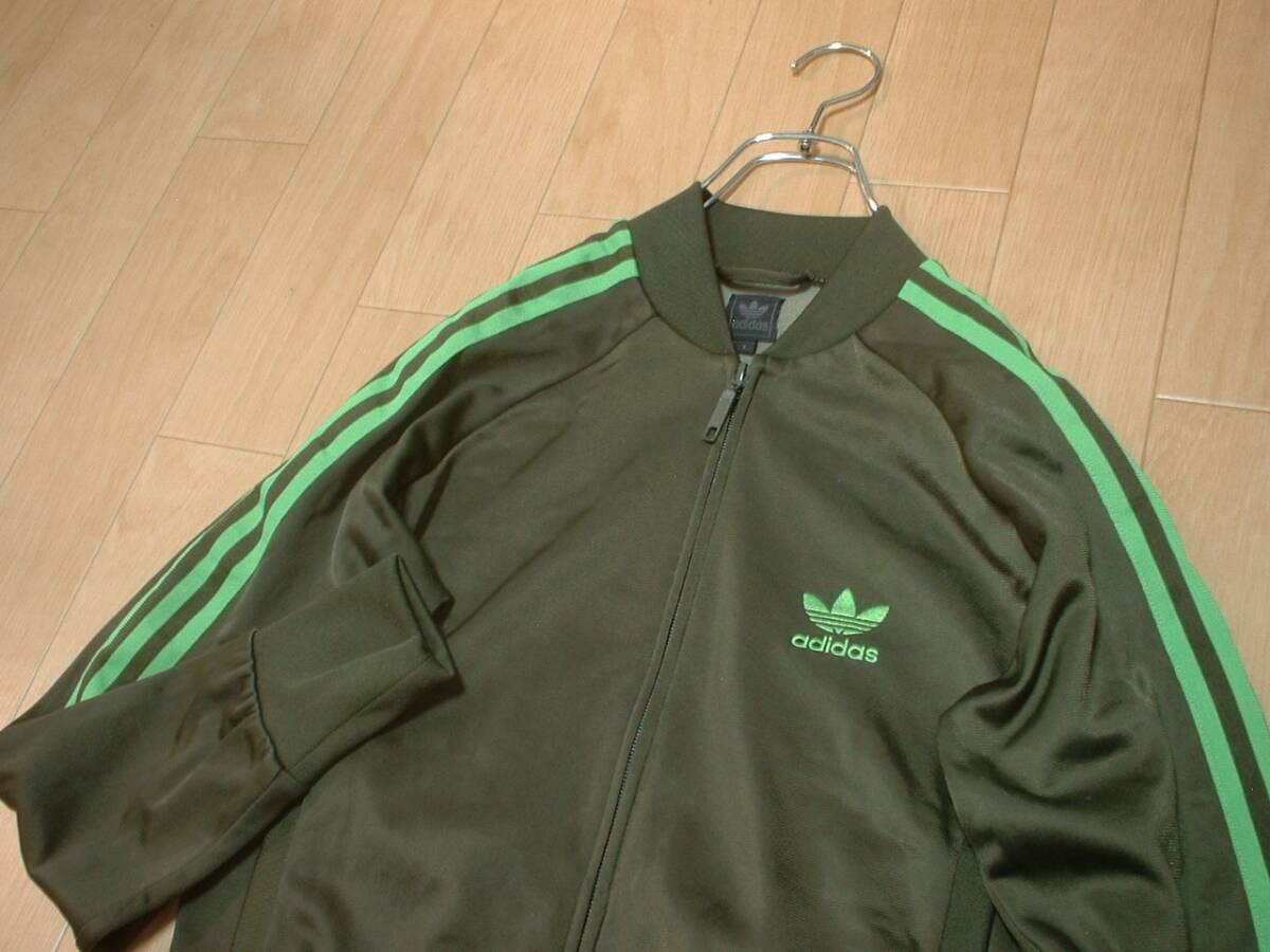 ADIDASジャージトップ美品Sカーキ緑グリーン正規オールド