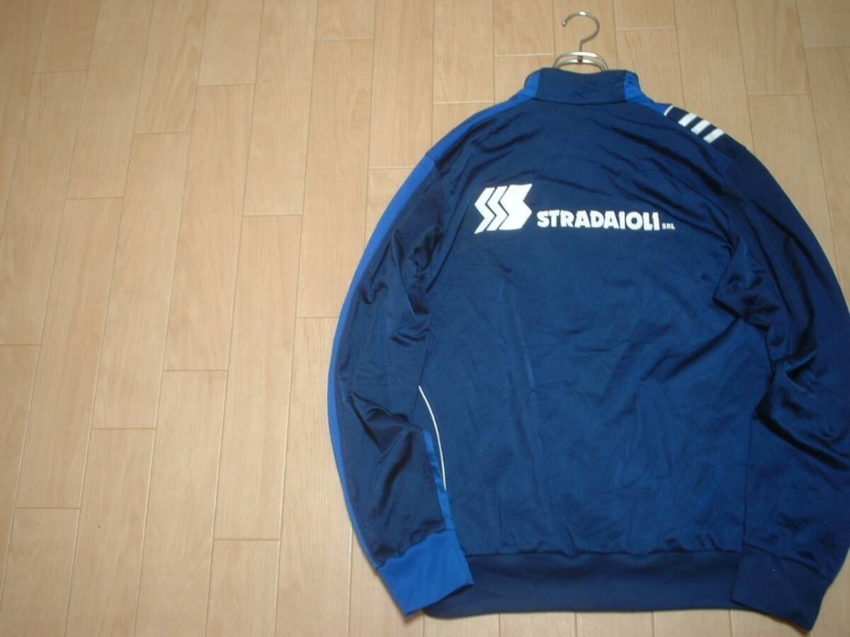 adidasパフォーマンスロゴ刺繍スリーストライプスジャージトップOグッドカラーXLオールドアディダストラックジャケットITALYイタリア企業系_画像2