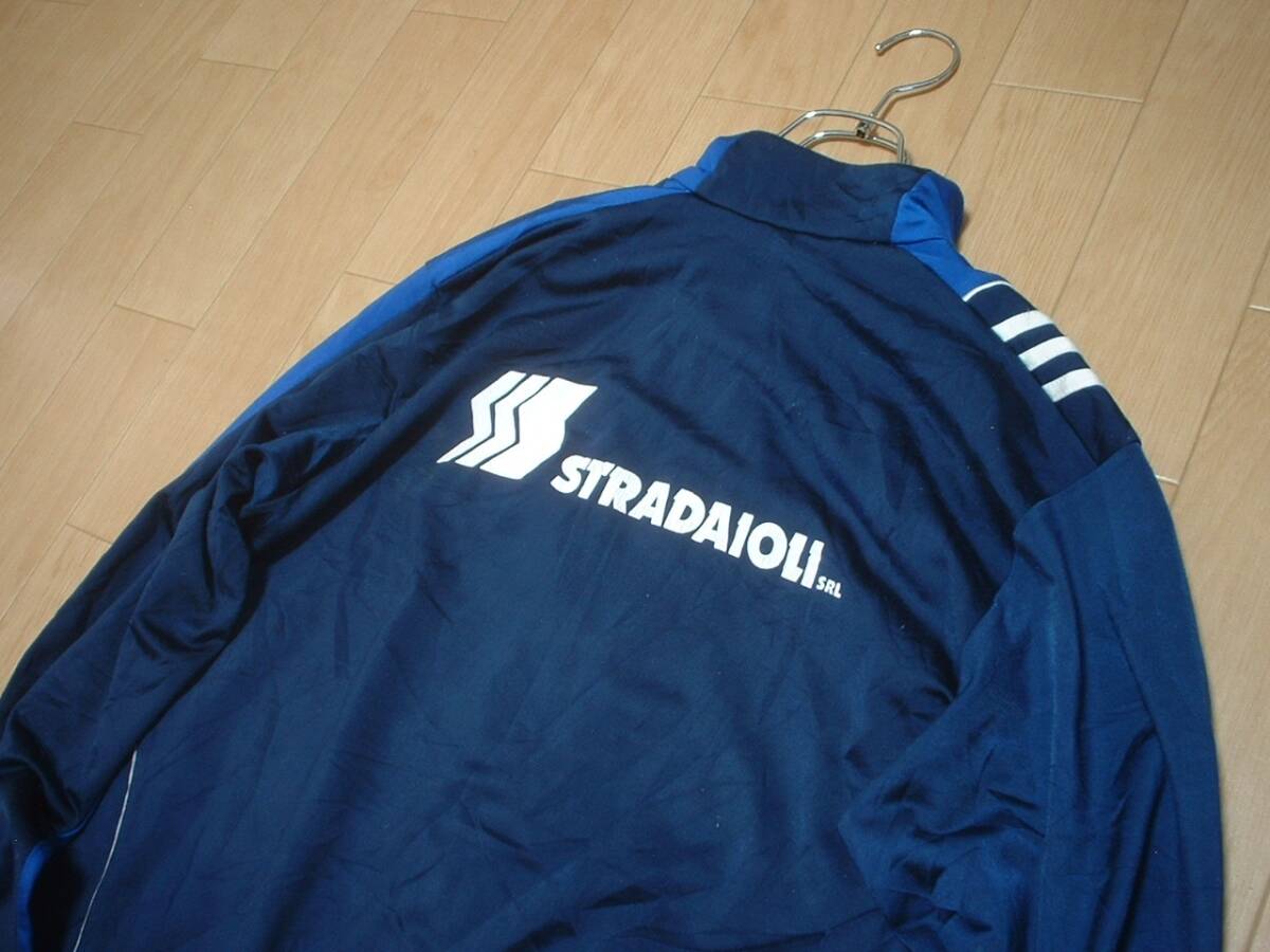 adidasパフォーマンスロゴ刺繍スリーストライプスジャージトップOグッドカラーXLオールドアディダストラックジャケットITALYイタリア企業系_画像5