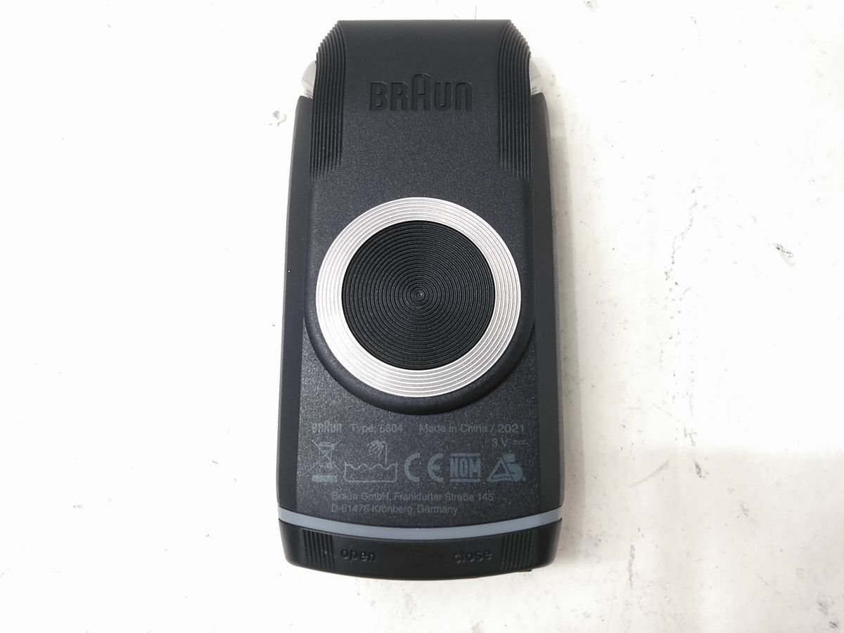 ◆ 未使用品 Braun ブラウン M-30 Type:5604 シェーバー モバイルシェーブ 電池式 本體のみ ブラック 0925-308A @60◆