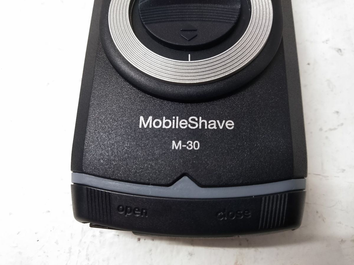 ◆ 未使用品 Braun ブラウン M-30 Type:5604 シェーバー モバイルシェーブ 電池式 本體のみ ブラック 0925-308A @60◆