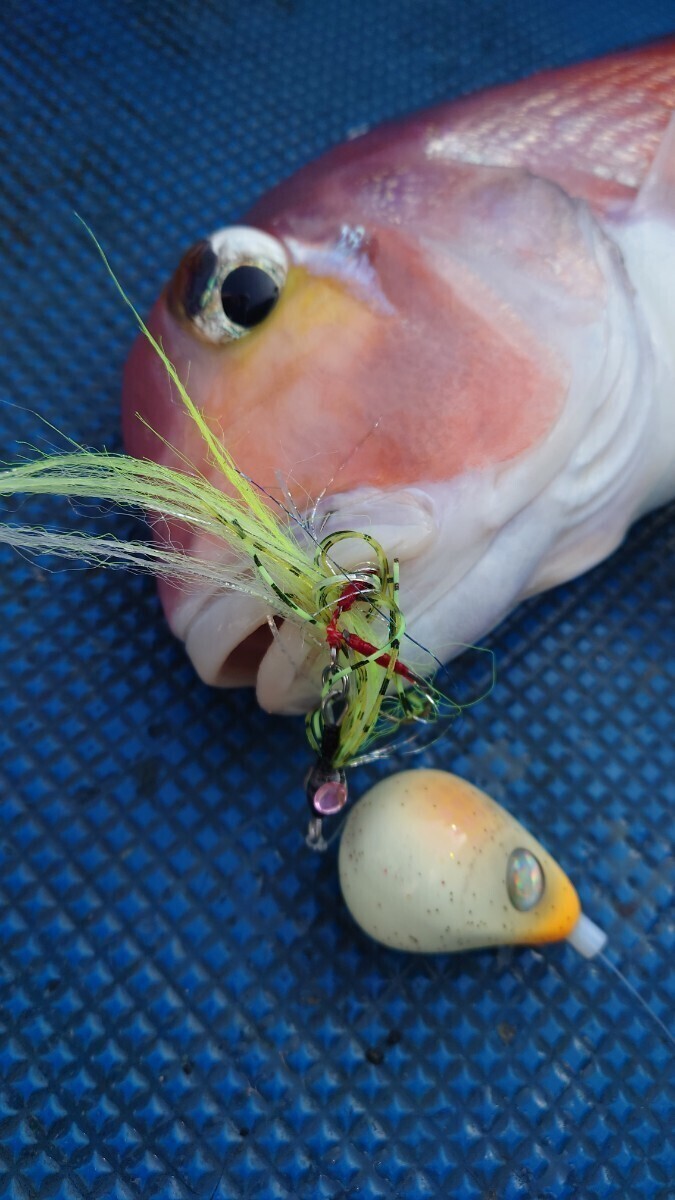 ☆☆タイラバ ユニット新しい鯛ラバネクタイ(リアル魚眼3Dアイ仕様)零◆ロックフィッシュリグ◆フック付き◆5匹セット即日発送！八☆☆_画像9