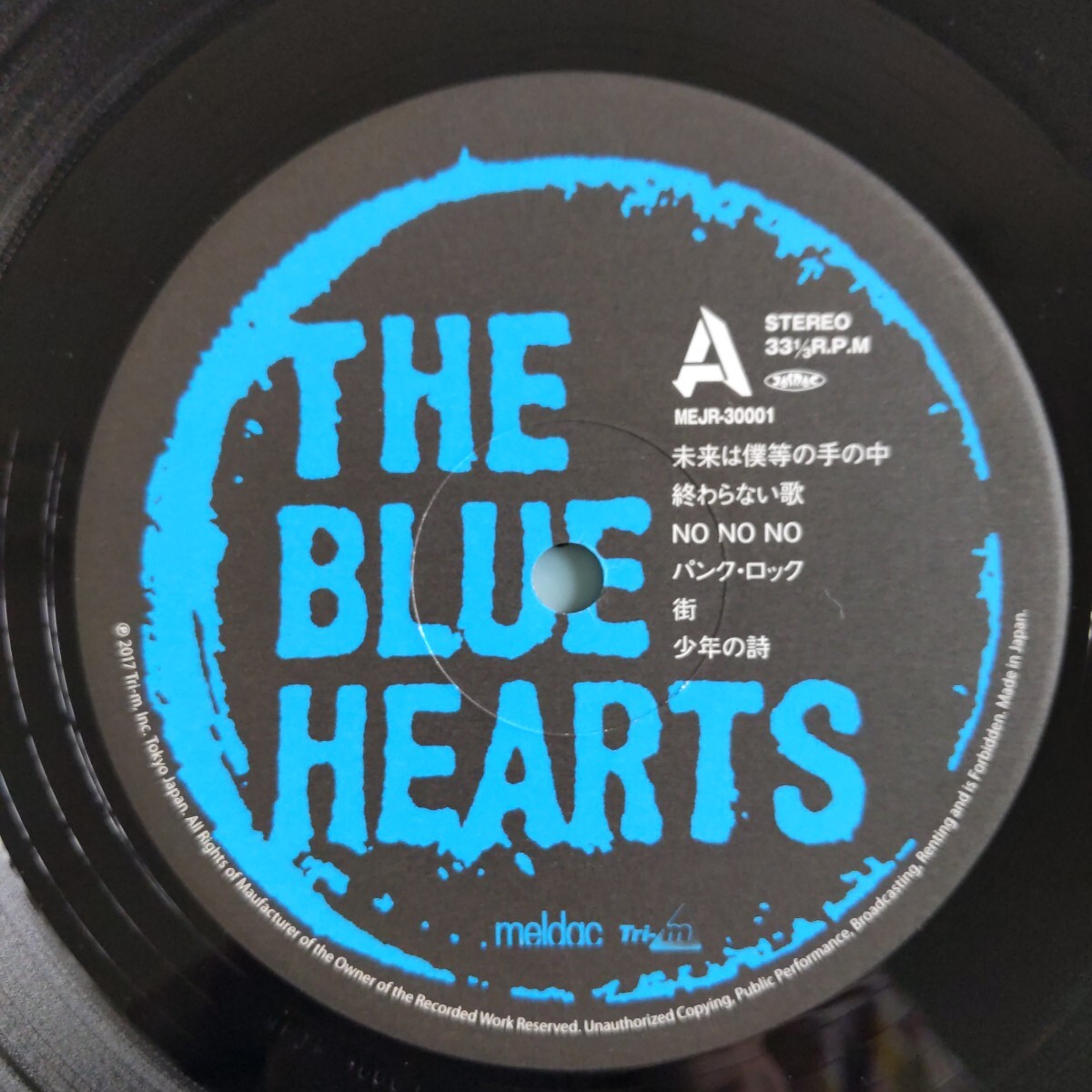 【帯付美品/試聴済LP】THE BLUE HEARTS『ザ?ブルーハーツ』甲本ヒロト 真島昌利★MEJR-30001 リマスター盤★ロゴ型紙付