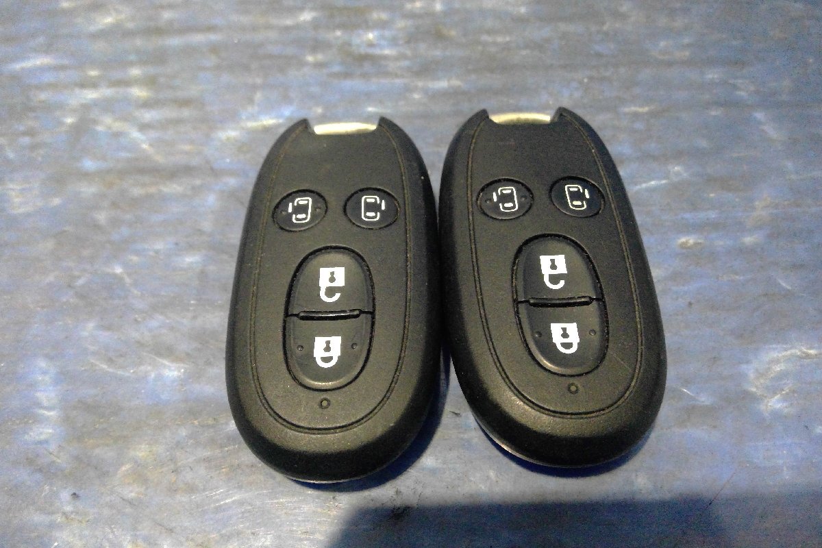 (H)三菱 スマートキー 4ボタン 両側(cè)パワースライド 鍵 007-AC0119 2個(gè)セット 2本 デリカD2 [2505390]