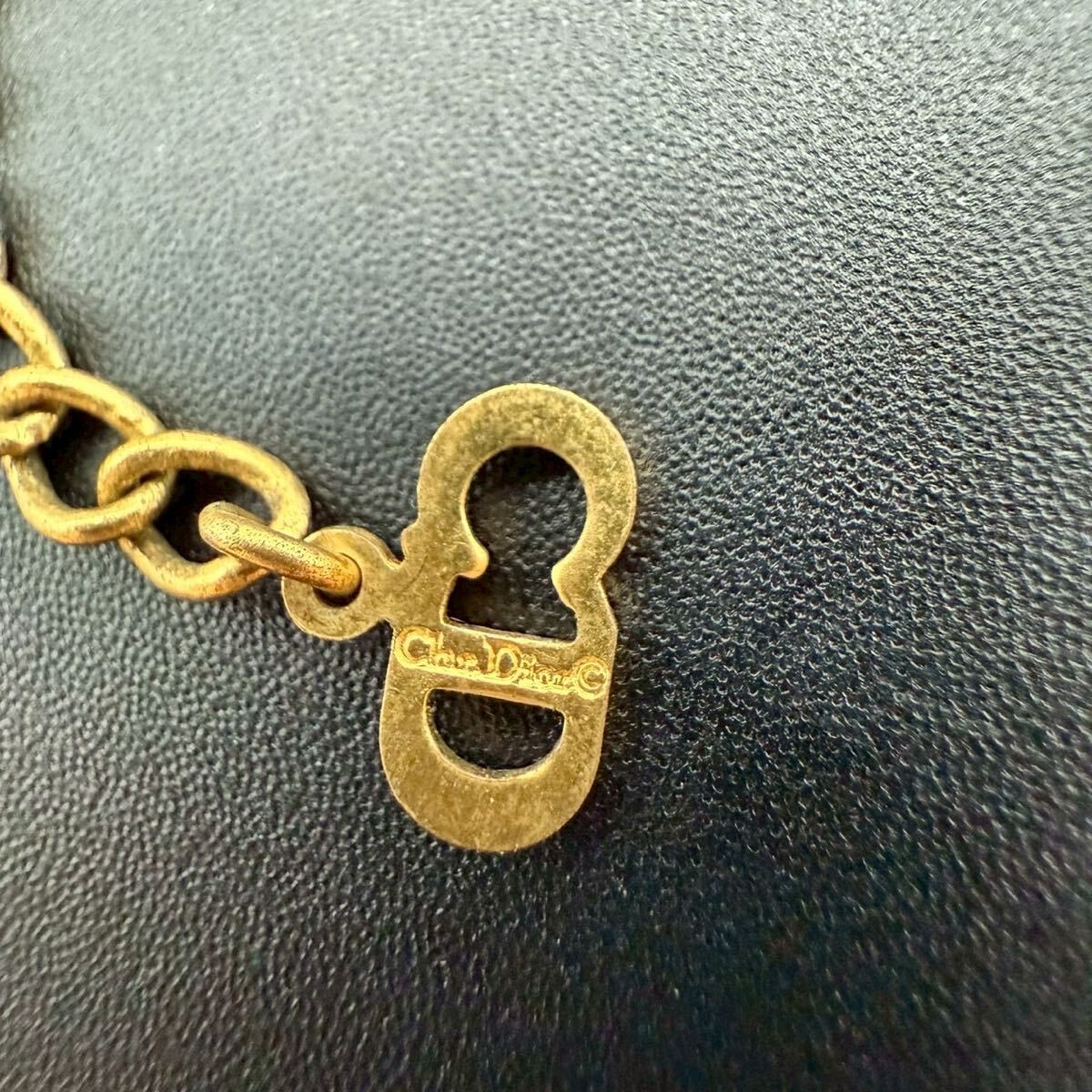 【希少?極美品】Christian Dior クリスチャンディオール ネックレス チョーカー ゴールド 葉っぱ リーフ モチーフ コスチュームジュエリー