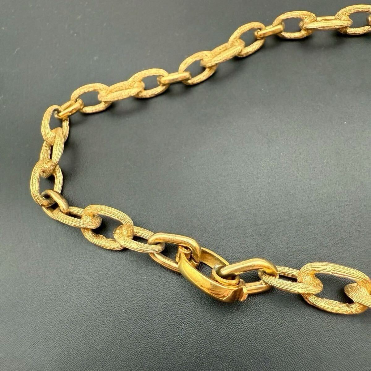 【希少?美品】Christian Dior クリスチャンディオール ネックレス ペンダント チョーカー べっこう 鼈甲 ゴールド 大ぶり ロングチェーン