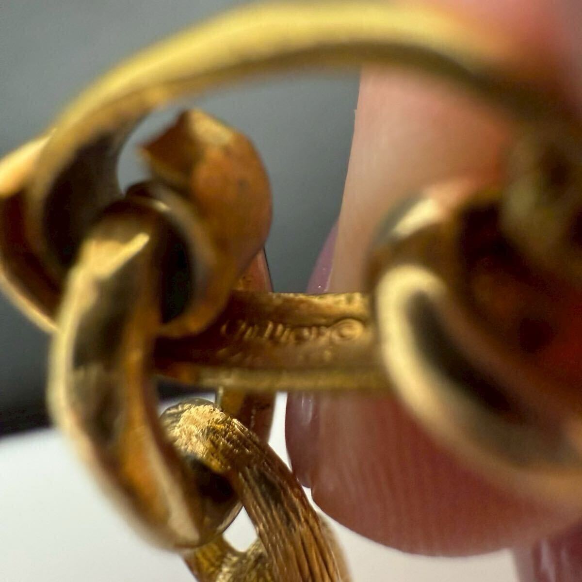 【希少?美品】Christian Dior クリスチャンディオール ネックレス ペンダント チョーカー べっこう 鼈甲 ゴールド 大ぶり ロングチェーン