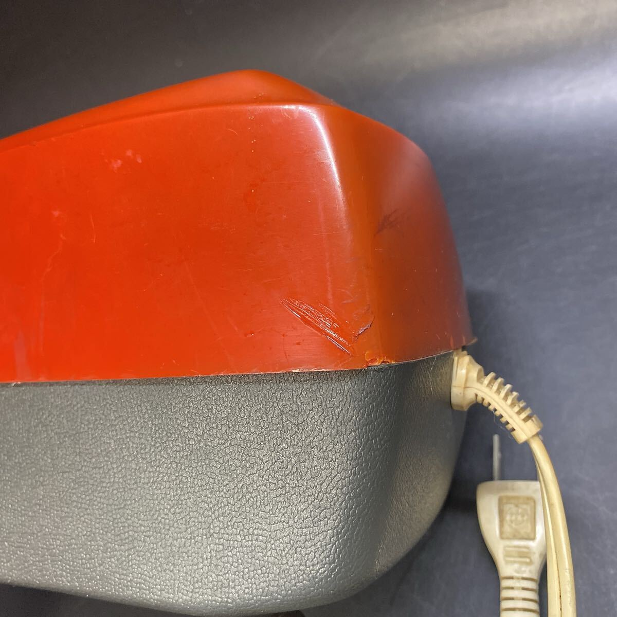 昭和レトロ 当時物 National ナショナル 電動鉛筆削り KP-25 レッド 動作確認済み 松下電器 電動シャープナー_画像6