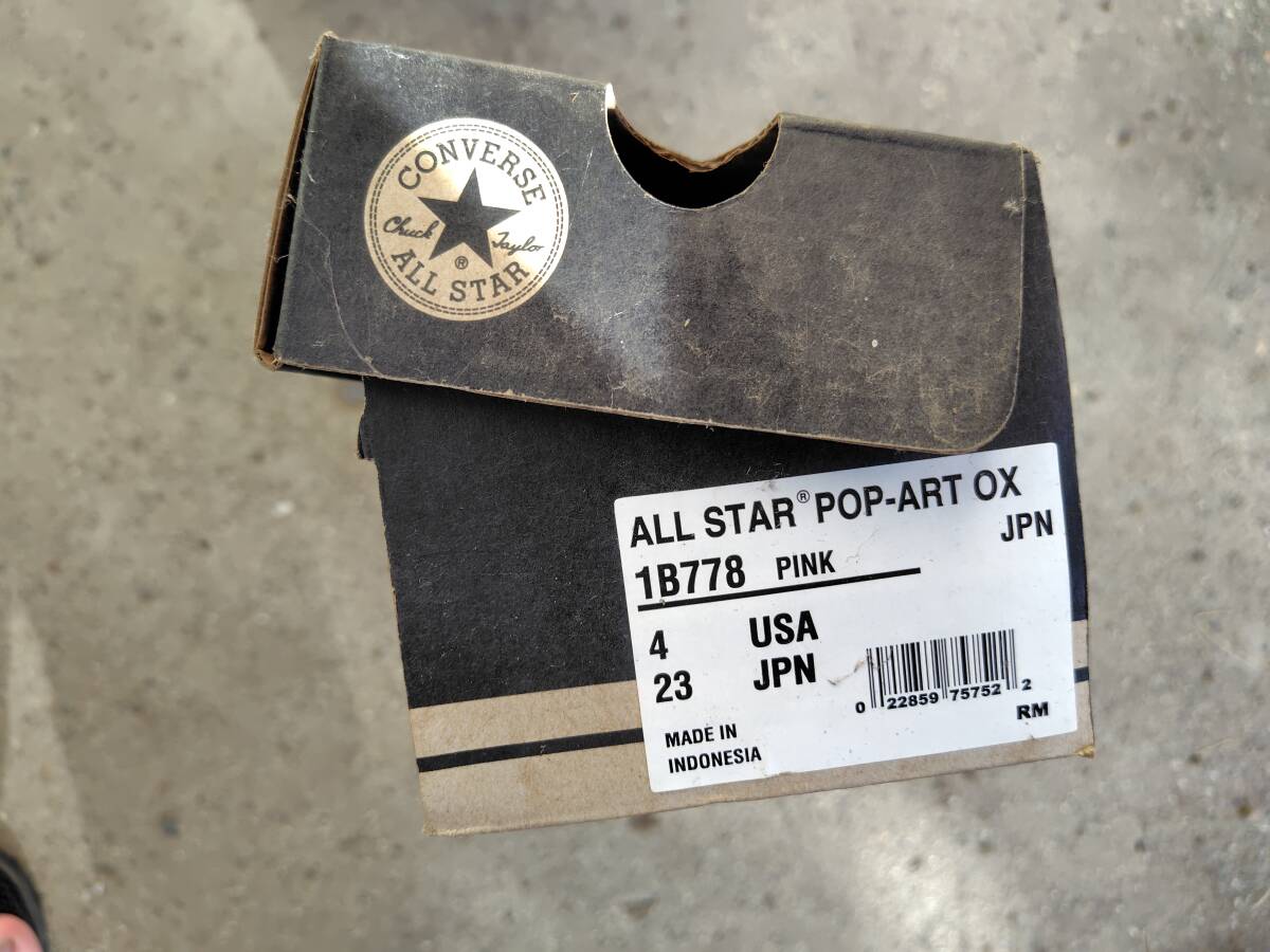 CONVERSE ALL STAR OX コンバース スニーカー PINK 23.0cm 1B778 ジャンク _画像7