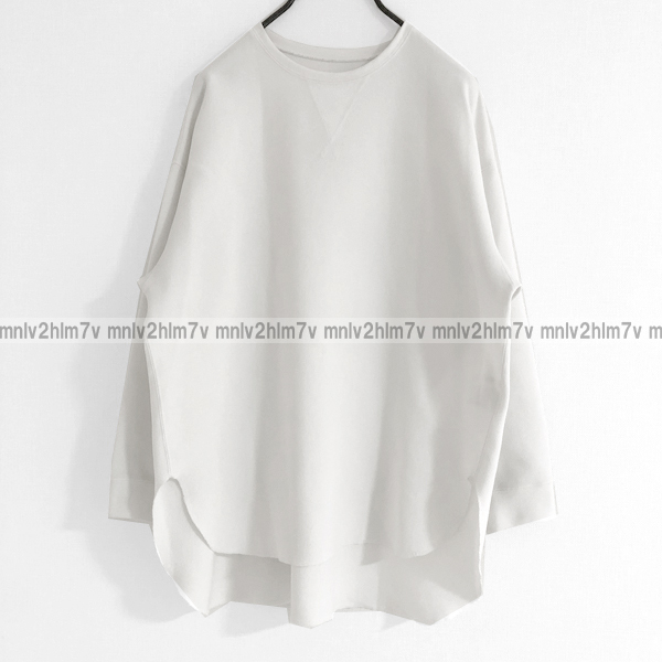 定番人気【W(wǎng)him Gazette　ウィムガゼット】Vガゼットプルオーバー　オフホワイト　F　フリーサイズ　二重織りジョーゼット　長袖