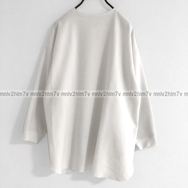 定番人気【W(wǎng)him Gazette　ウィムガゼット】Vガゼットプルオーバー　オフホワイト　F　フリーサイズ　二重織りジョーゼット　長袖