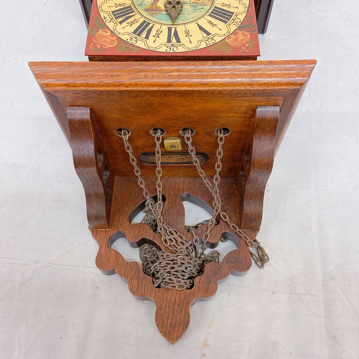 9F134 ワルミンク 錘式掛け時計 掛時計 振り子時計 時計 インテリア オランダ制 レトロ アンティーク