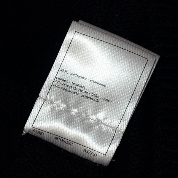 CHANEL◇シャネル・カシミヤセーター◇36サイズ　ブラック　2度のみ使用　ターキーダウンココマーク_画像10