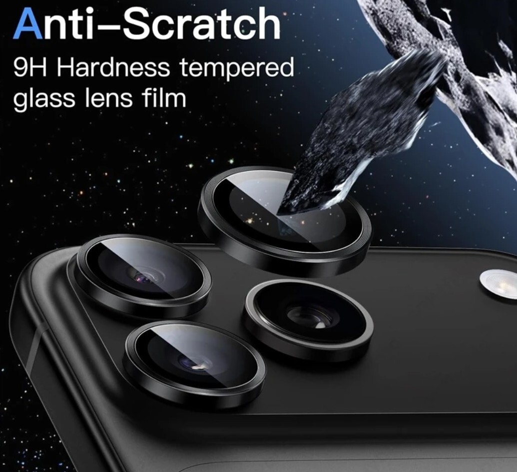 2セット iPhone17Pro 17promax カメラ カバー フィルム レンズ 保護 アルミ iphone17 pro メタルリング ブラック 保護 カバー レンズ_画像5