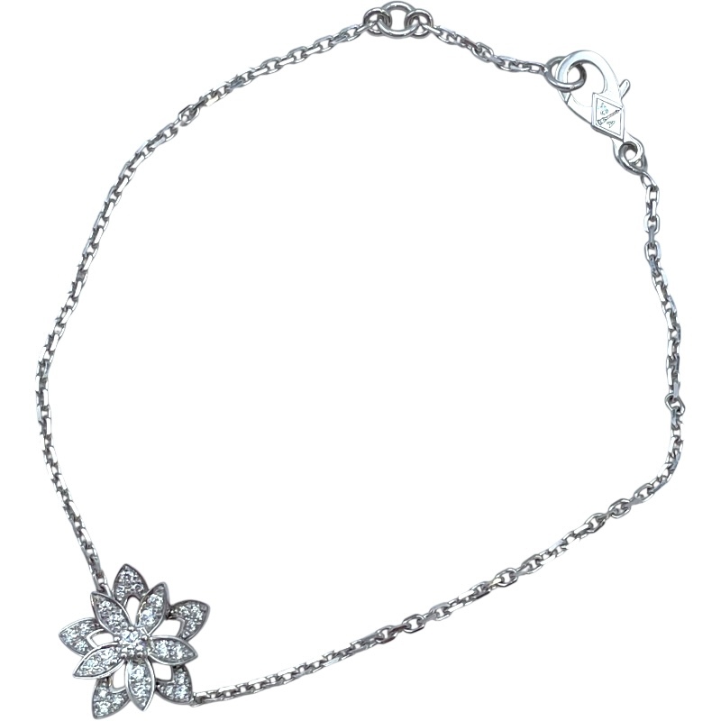 ヴァンクリーフ&アーペル Van Cleef & Arpels ロータスブレスレット ホワイトゴールド Au750 ジュエリー 中古_画像1