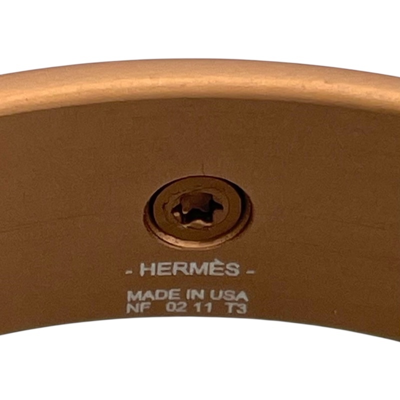 エルメス HERMES メドールバングル ブロンズ アルミ アクセサリー 中古_画像5