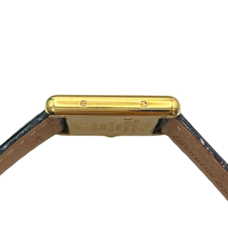 カルティエ Cartier マストタンク SM W1009654 ホワイト SV/GF 腕時計 レディース 中古_画像4