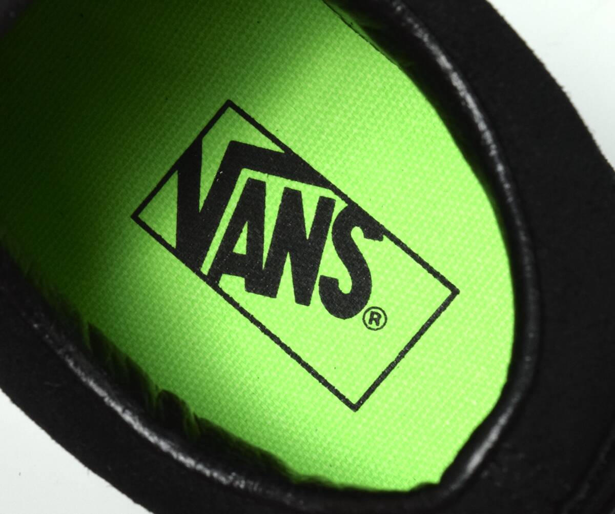 未使用 VANS バンズ OLD SKOOL オールドスクール スエード レザースニーカー 27 (US9) ブラック×ネオングリーン_画像7