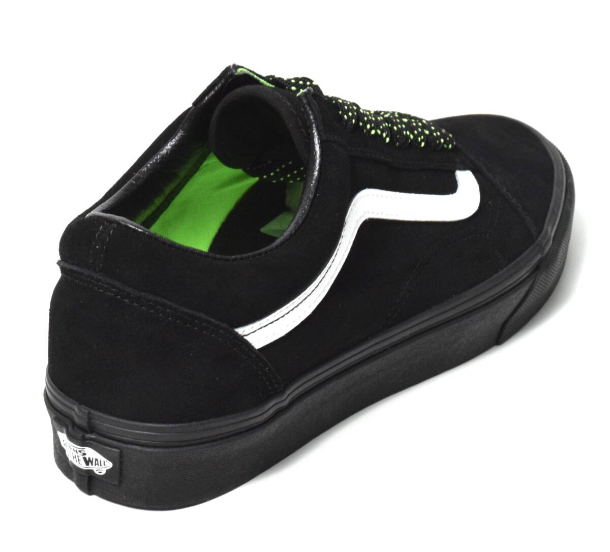 未使用 VANS バンズ OLD SKOOL オールドスクール スエード レザースニーカー 27 (US9) ブラック×ネオングリーン_画像5