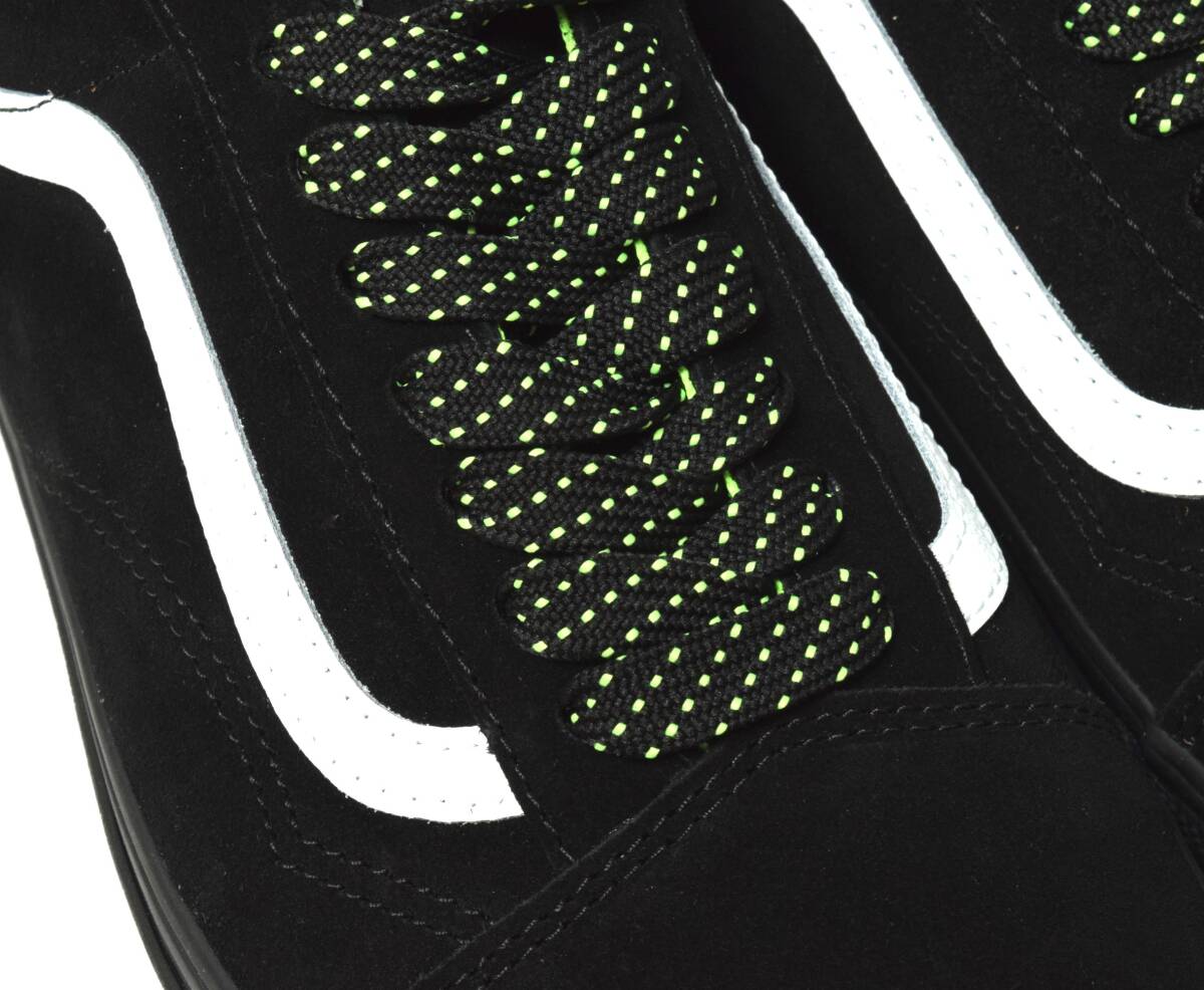 未使用 VANS バンズ OLD SKOOL オールドスクール スエード レザースニーカー 27 (US9) ブラック×ネオングリーン_画像6
