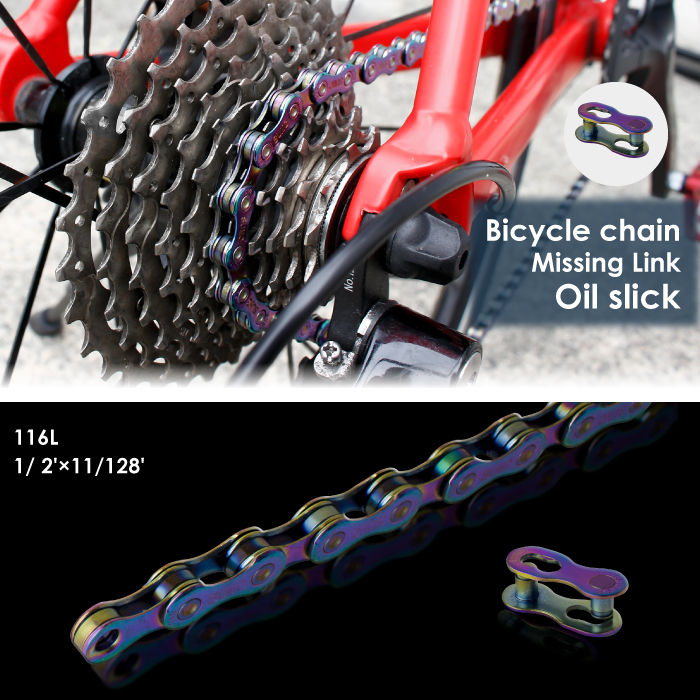 GORIX ゴリックス チェーン 10s (オイルスリック) 自転車チェーン シマノ/スラム/カンパ10速対応 カラー コネクトリンク付屬