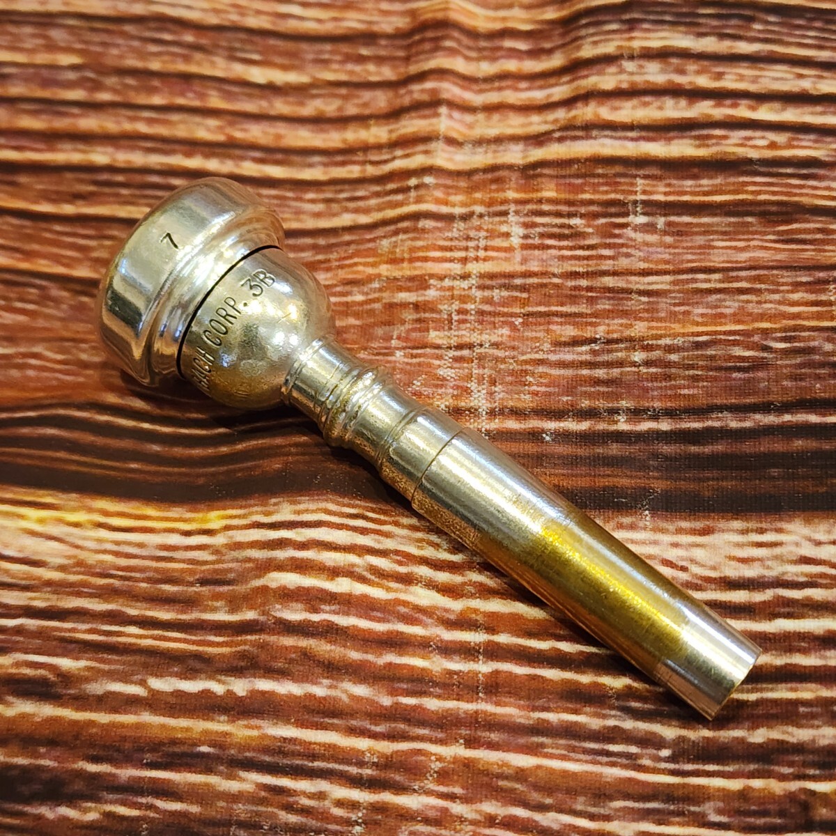 BACH CORP. 3B 7リムチェンジ 2ピース バック トランペット マウスピース_画像2