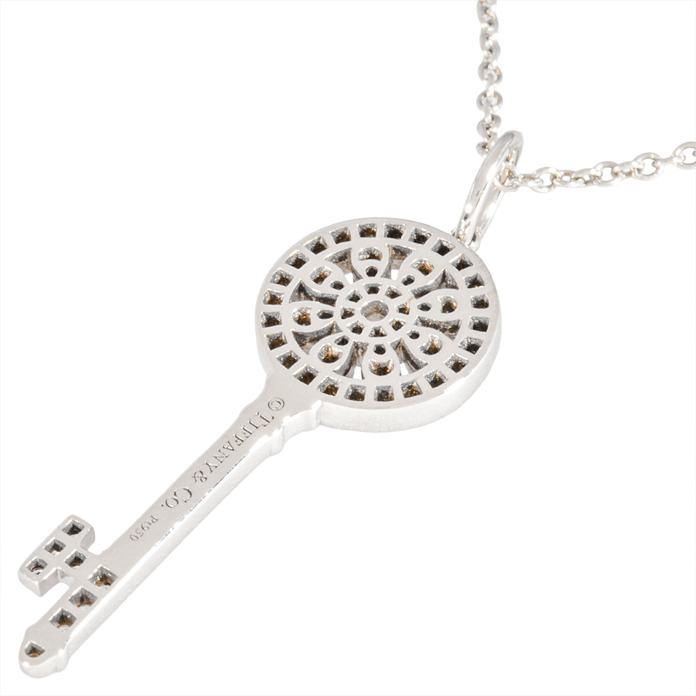 ティファニー Tiffany&Co. ペタルキー ミニ ネックレス ダイヤモンド Pt950 4.3g プラチナ レディース