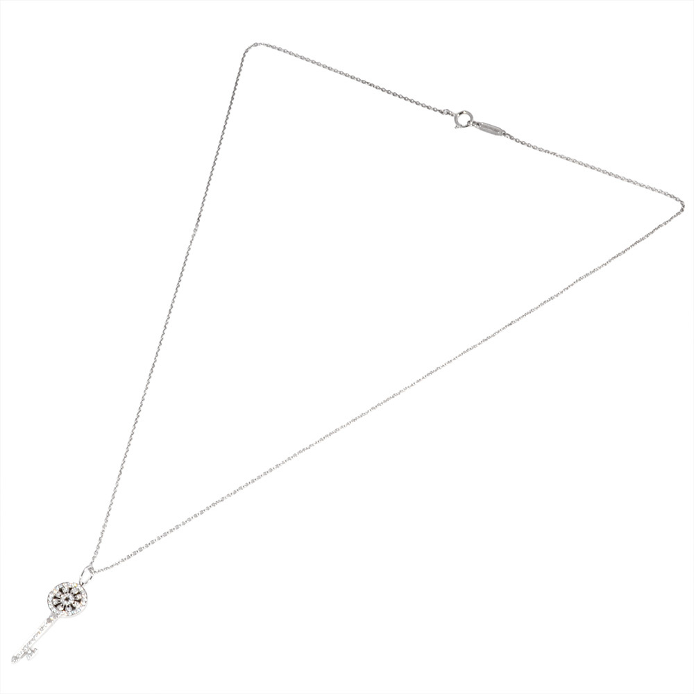 ティファニー Tiffany&Co. ペタルキー ミニ ネックレス ダイヤモンド Pt950 4.3g プラチナ レディース