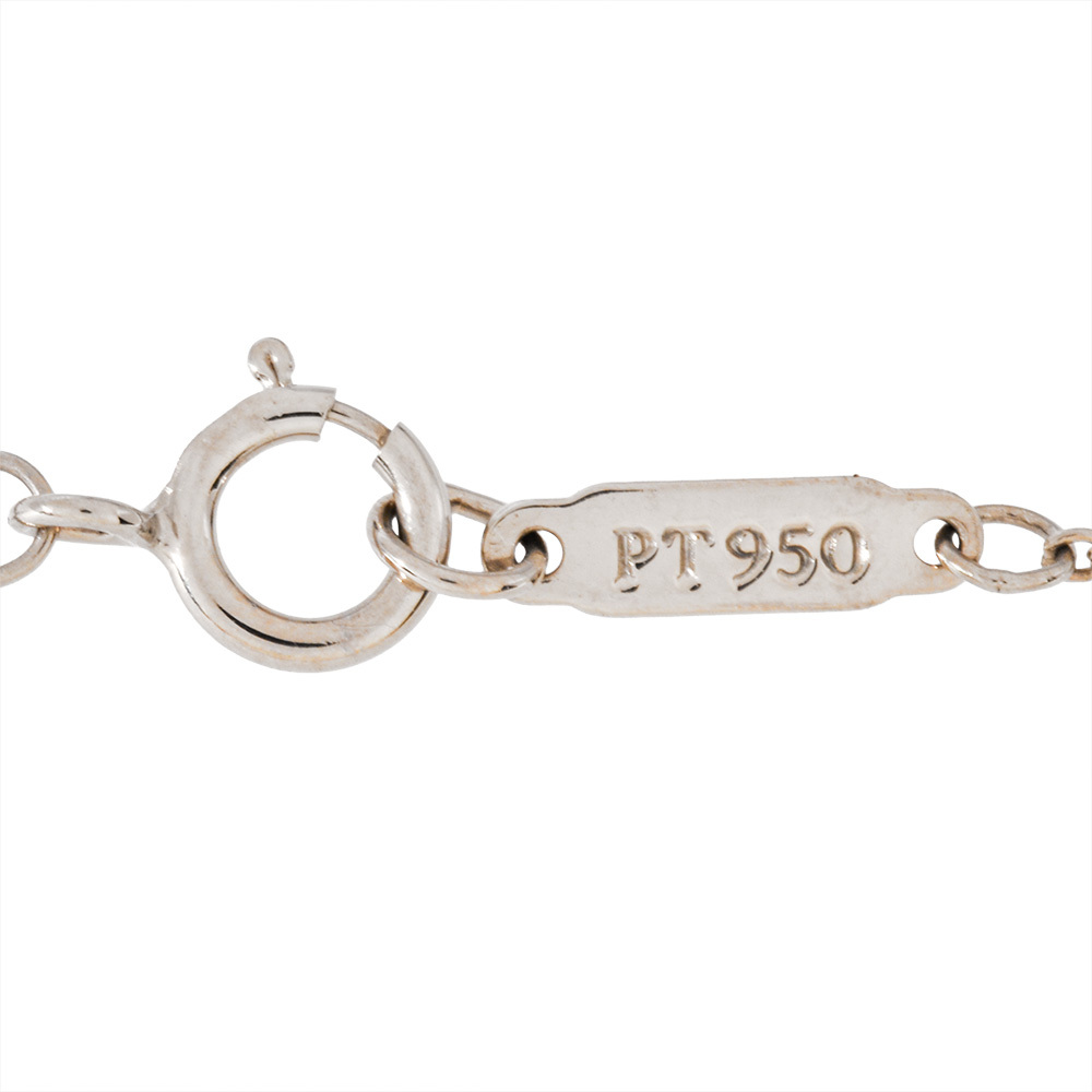 ティファニー Tiffany&Co. ペタルキー ミニ ネックレス ダイヤモンド Pt950 4.3g プラチナ レディース