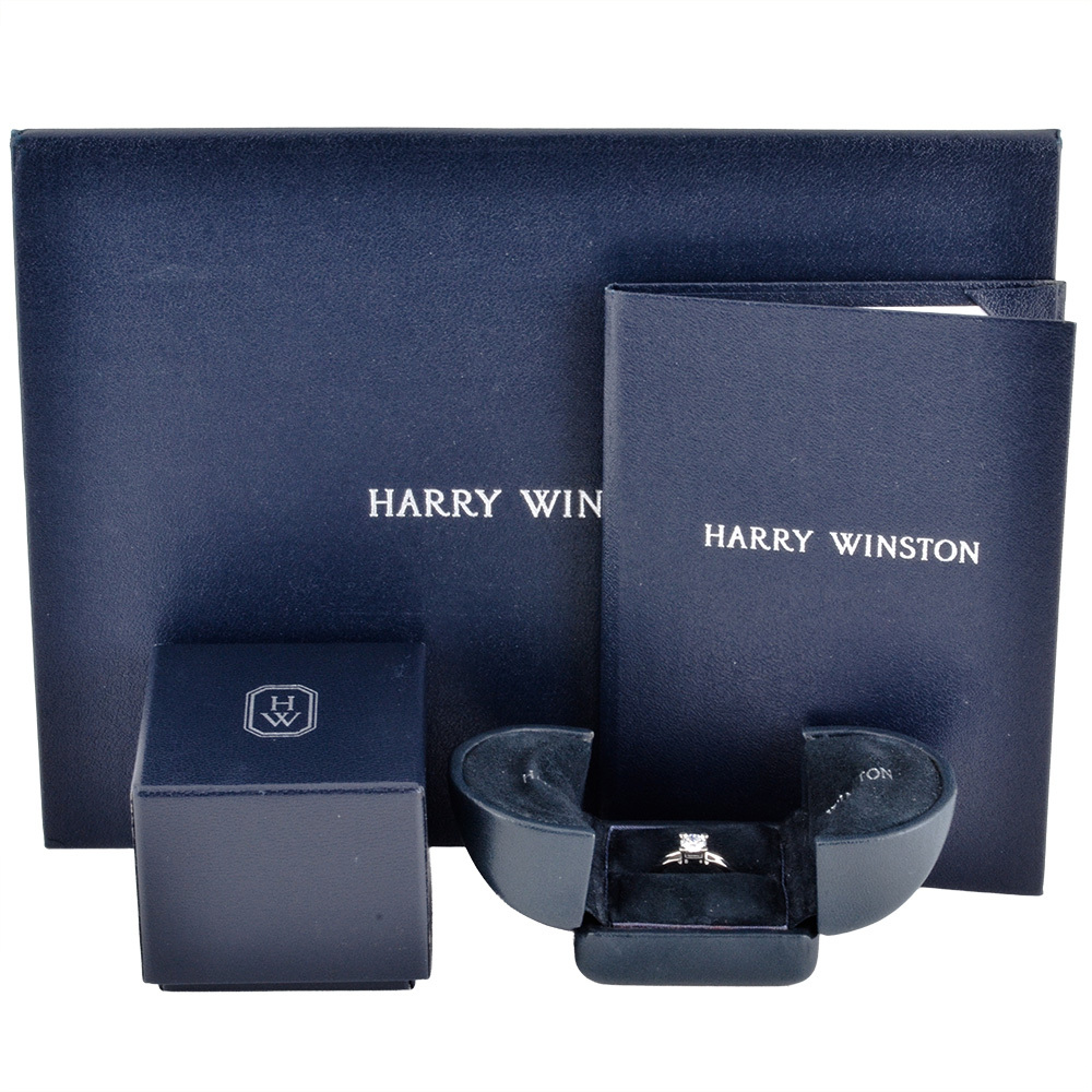 ハリーウィンストン HARRY WINSTON ソリティア リング 指輪 ダイヤモンド 0.58ct 約11号 Pt950 4.3g D/VS1 レディース_画像8