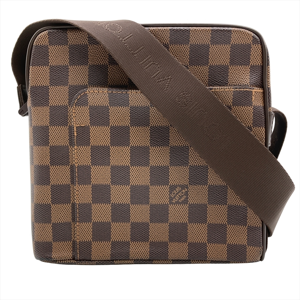 ルイヴィトン LOUIS VUITTON オラフPM ショルダーバッグ ダミエ エベヌ N41442 ブラウン ゴールド金具 MI2110 ユニセックス_画像1