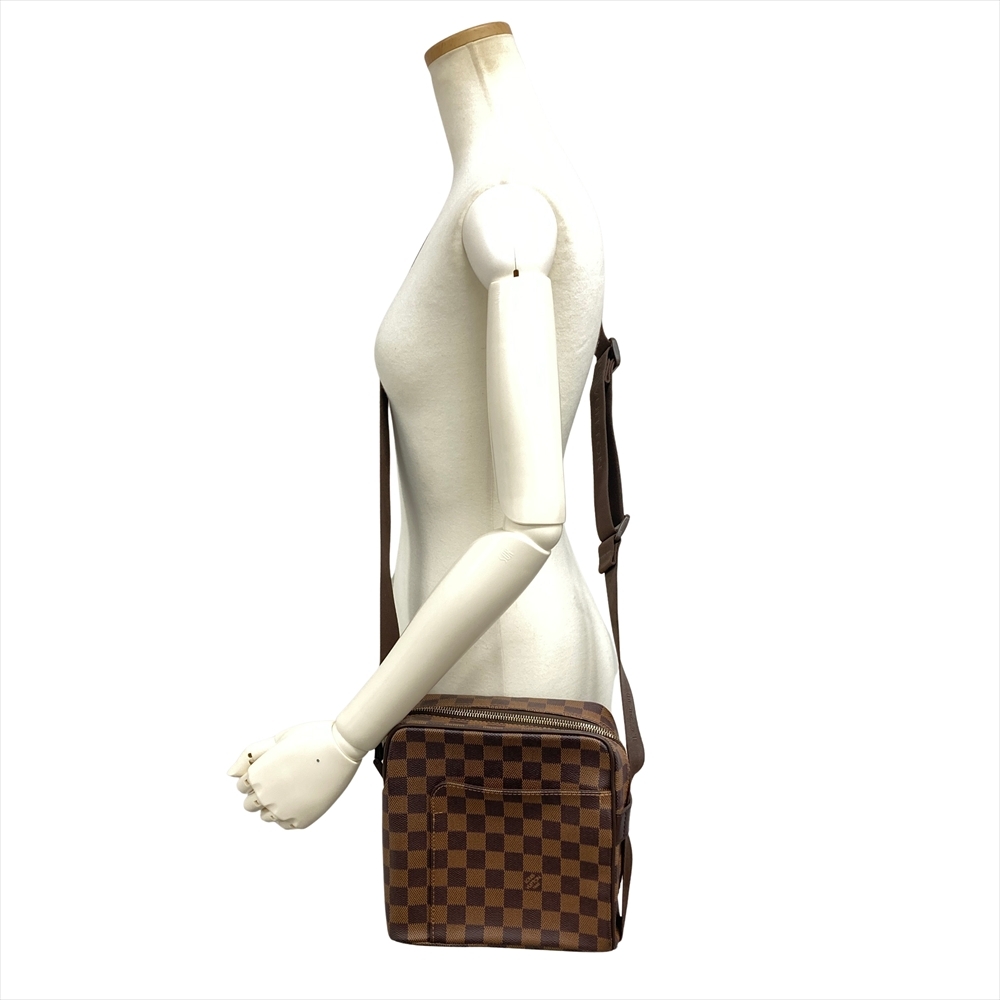 ルイヴィトン LOUIS VUITTON オラフPM ショルダーバッグ ダミエ エベヌ N41442 ブラウン ゴールド金具 MI2110 ユニセックス_画像2
