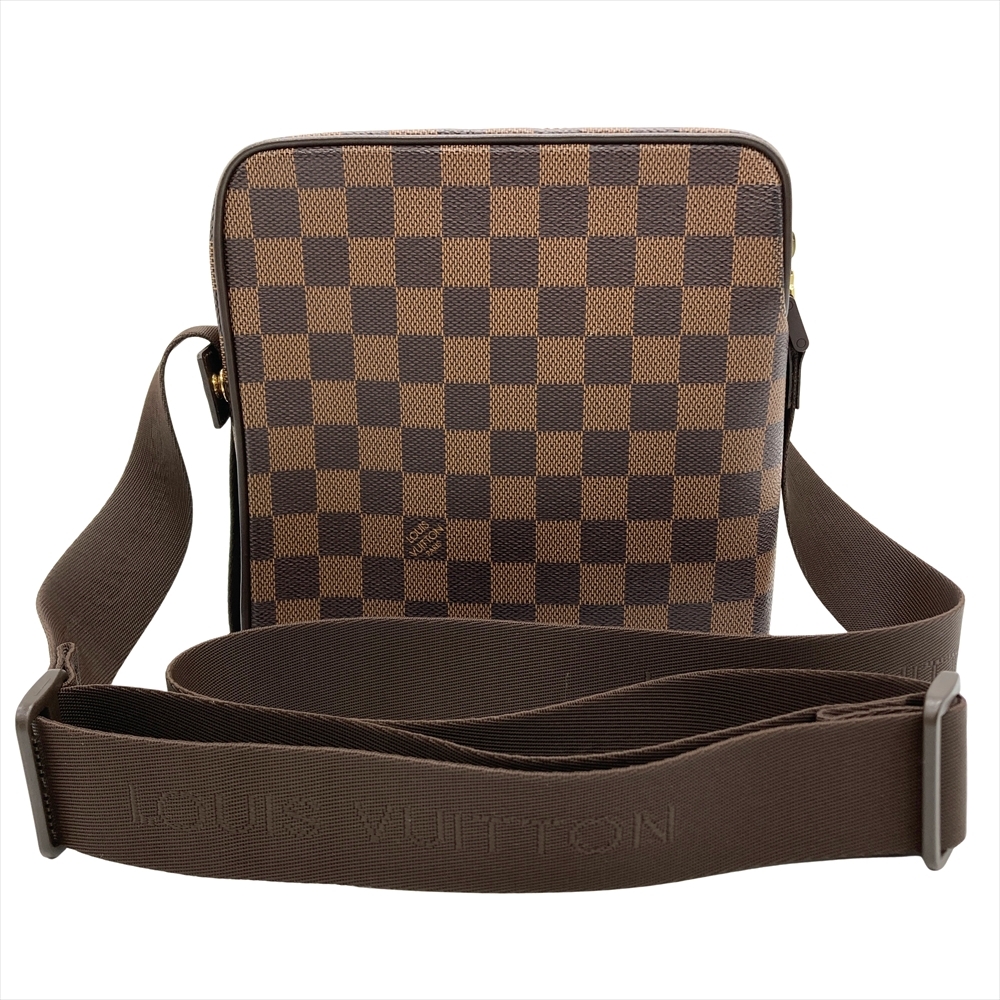 ルイヴィトン LOUIS VUITTON オラフPM ショルダーバッグ ダミエ エベヌ N41442 ブラウン ゴールド金具 MI2110 ユニセックス_画像3