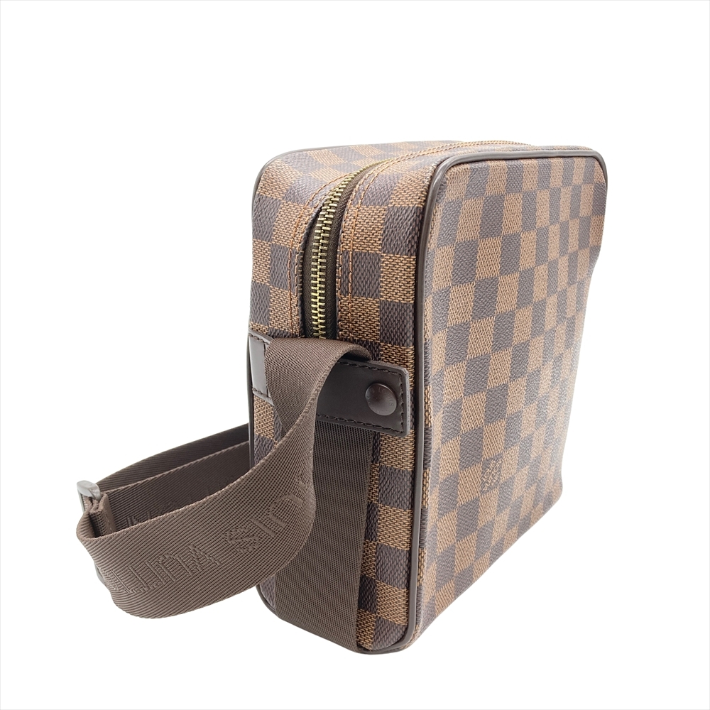 ルイヴィトン LOUIS VUITTON オラフPM ショルダーバッグ ダミエ エベヌ N41442 ブラウン ゴールド金具 MI2110 ユニセックス_画像4
