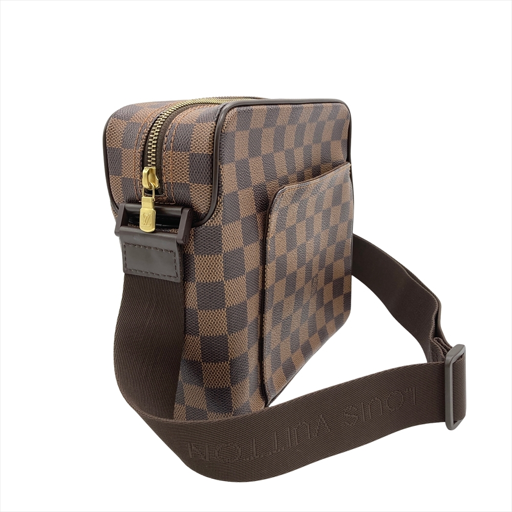 ルイヴィトン LOUIS VUITTON オラフPM ショルダーバッグ ダミエ エベヌ N41442 ブラウン ゴールド金具 MI2110 ユニセックス_画像5