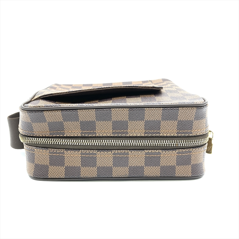 ルイヴィトン LOUIS VUITTON オラフPM ショルダーバッグ ダミエ エベヌ N41442 ブラウン ゴールド金具 MI2110 ユニセックス_画像6