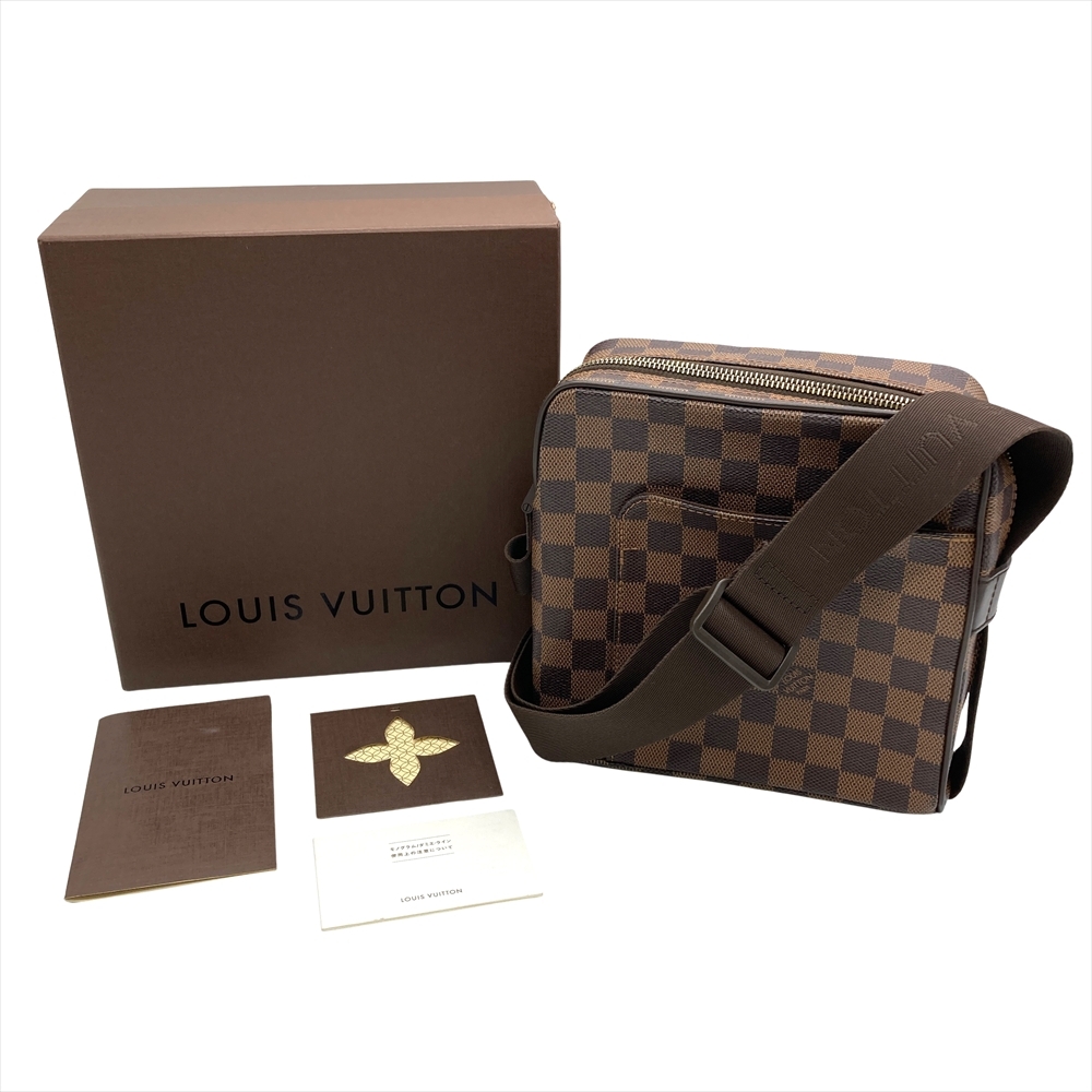 ルイヴィトン LOUIS VUITTON オラフPM ショルダーバッグ ダミエ エベヌ N41442 ブラウン ゴールド金具 MI2110 ユニセックス_画像10