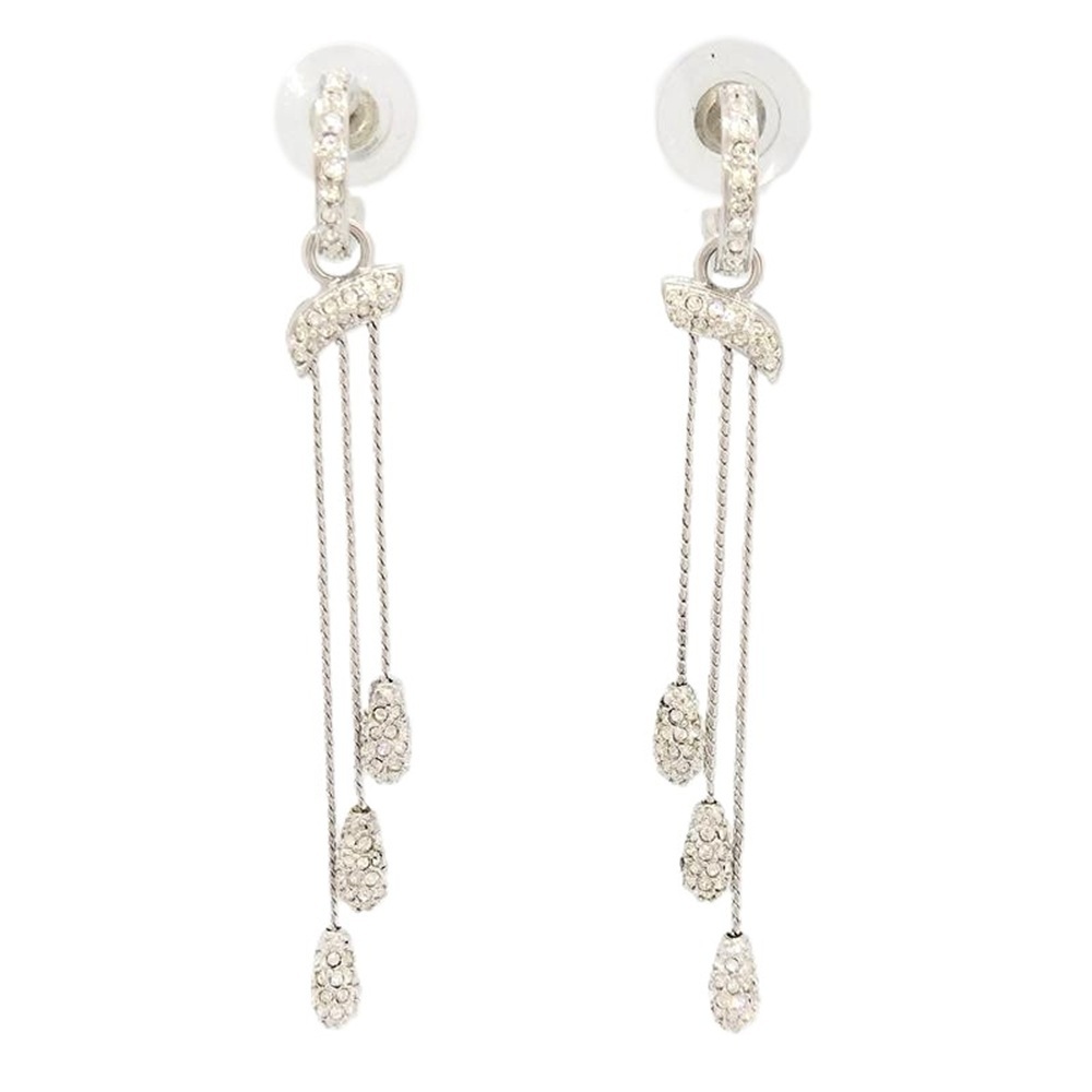 スワロフスキー SWAROVSKI 2WAY ロングドロップ ピアス クリスタル_画像1