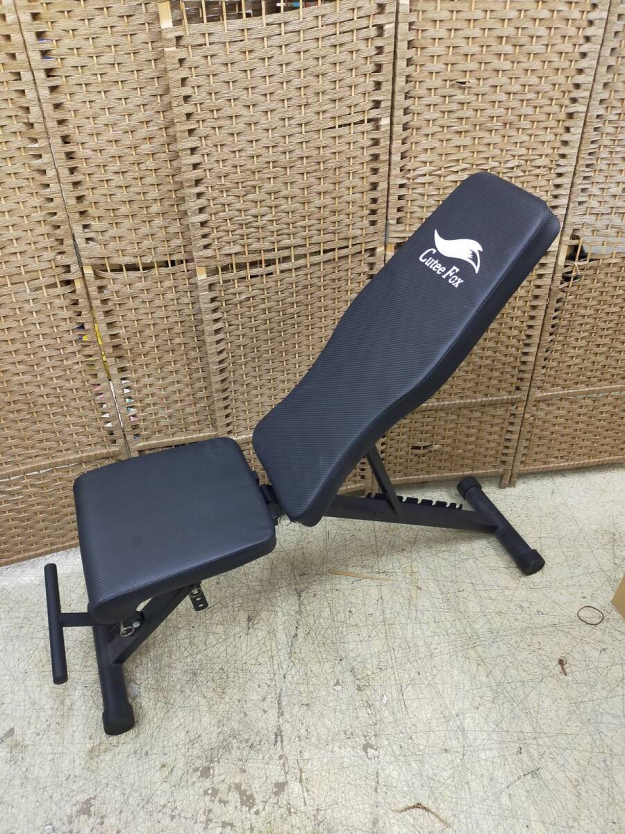 F01-20250919-01 CuteeFox トレーニングベンチ 筋トレ フラットベンチ インクライン可 折りたたみ式