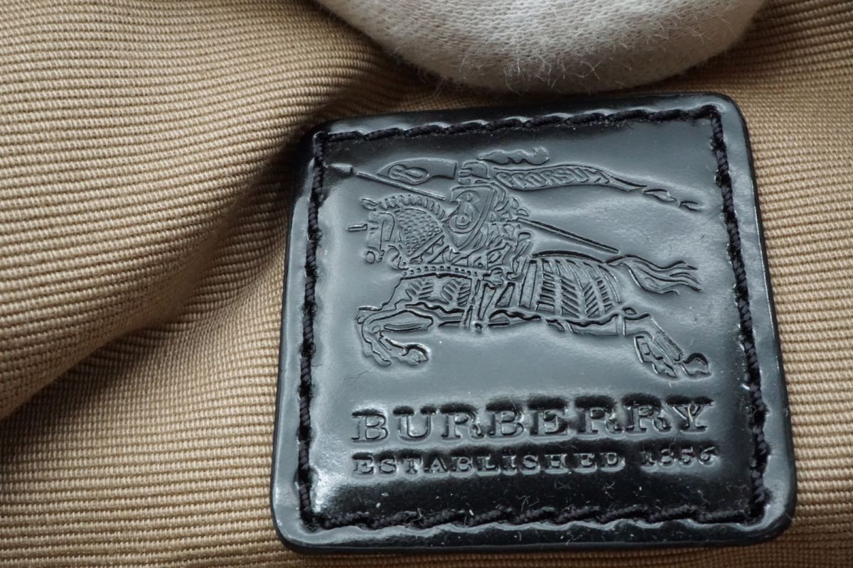 バーバリー エスタブリッシュド アクセサリーポーチ ミニ ハンドバッグ ノバチェック PVCレザー ベージュ BURBERRY ESTABLISHED 3533h_画像10