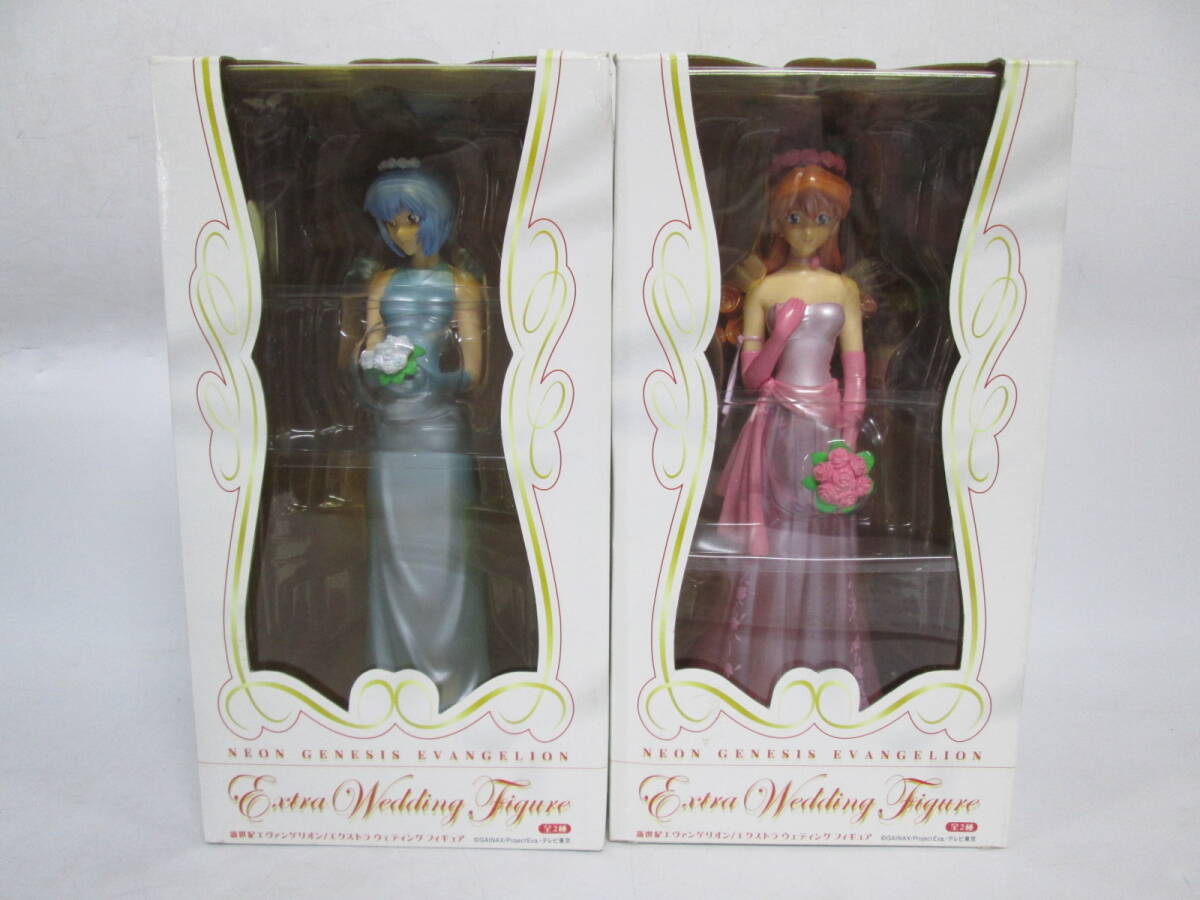 【0925h Y19517】 新世紀エヴァンゲリオン エクストラウェディングフィギュア 綾波レイ＆アスカラングレー 全2種 未開封品_画像1