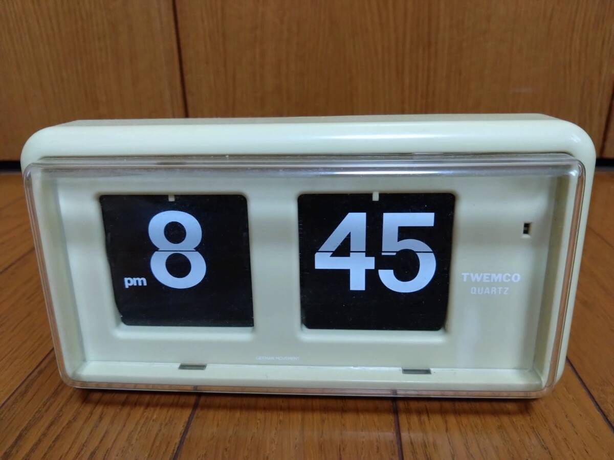 TWEMCO Table Clock QT-30 トゥエンコ テーブルクロック アイボリー