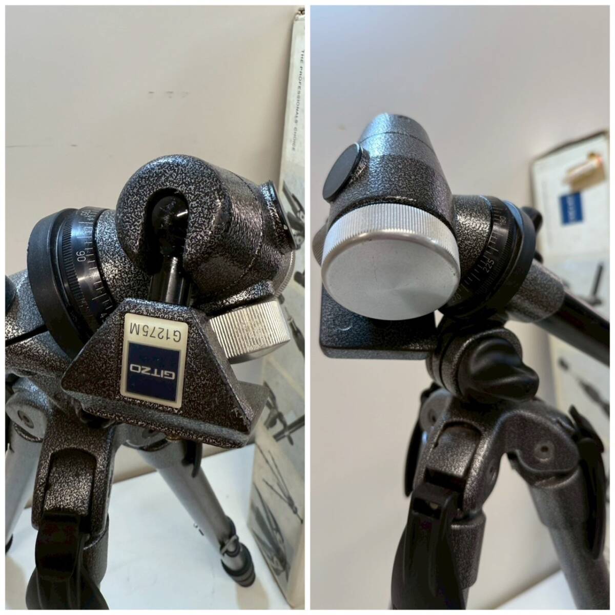 【中古品】GITZO ジッツォ 三腳 云臺(tái) G1275M G2220 セット 撮影機(jī)材 元箱付き カメラアクセサリー